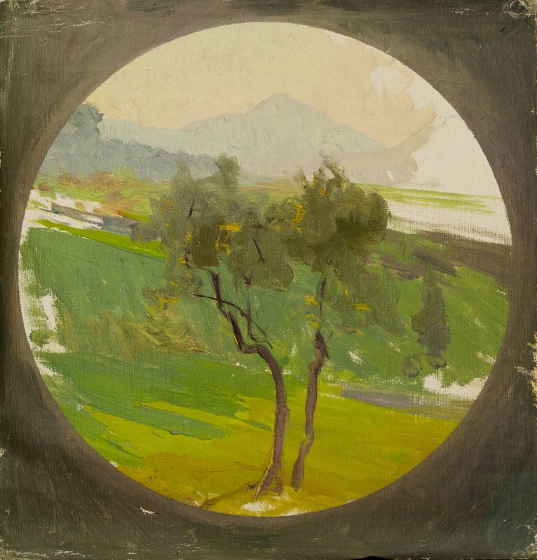 1913 - Paesaggio con albero